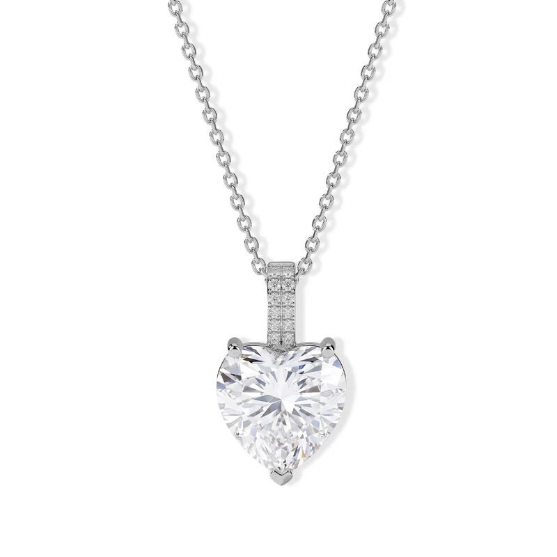 RADIANTA 2er Set GRA zertifiziert Moissanit (D-VVS) Schmuckset ca. 45 cm 925 Silber Rhodiniert ca. 6.26 ct
