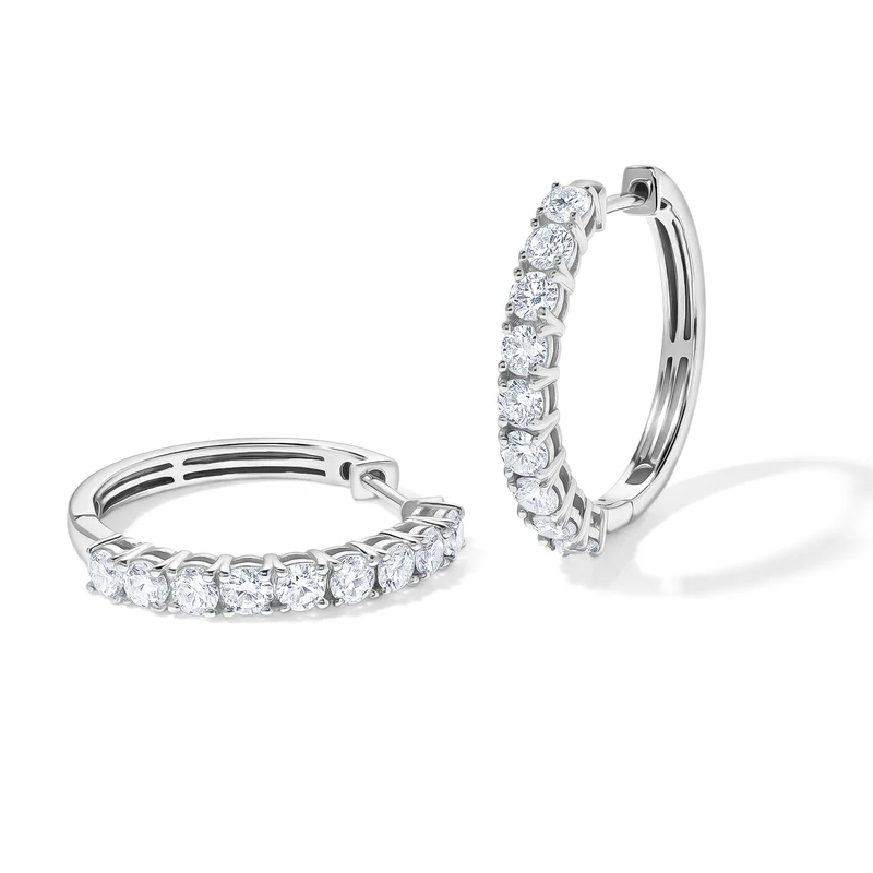 D'Joy Moissanit Ohrringe, 925 Silber rhodiniert - 1,64 ct.