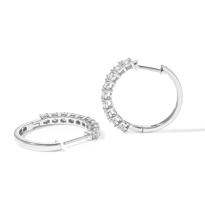 D'Joy Moissanit Ohrringe, 925 Silber rhodiniert - 1,64 ct.