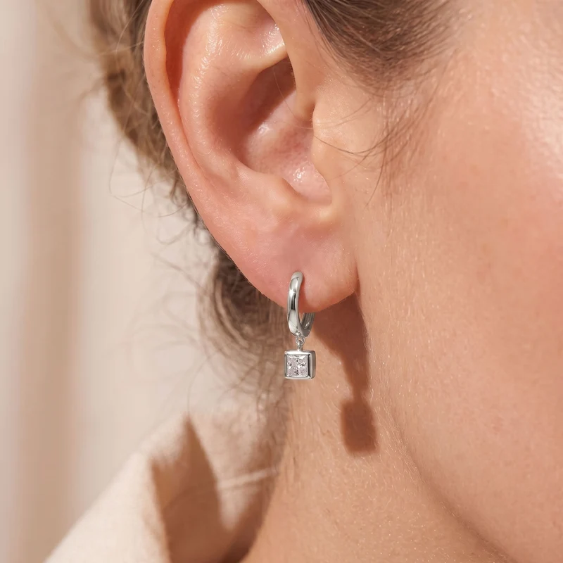 LUXURIANT 1,06 ct. SGL zertifizierte VS-EF Labor Diamant Ohrringe, 925 Silber rhodiniert