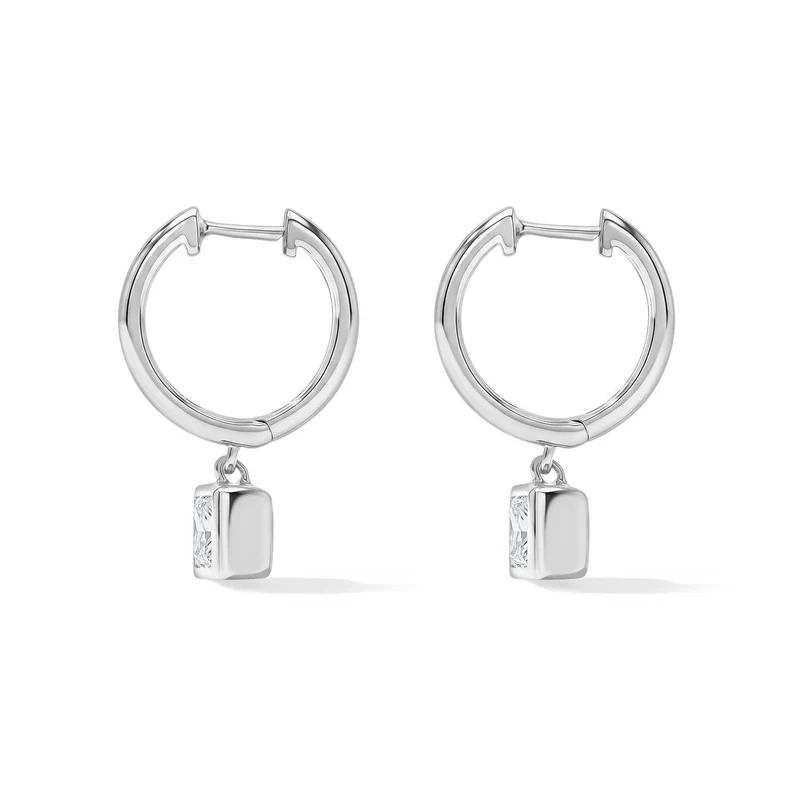 LUXURIANT 1,06 ct. SGL zertifizierte VS-EF Labor Diamant Ohrringe, 925 Silber rhodiniert