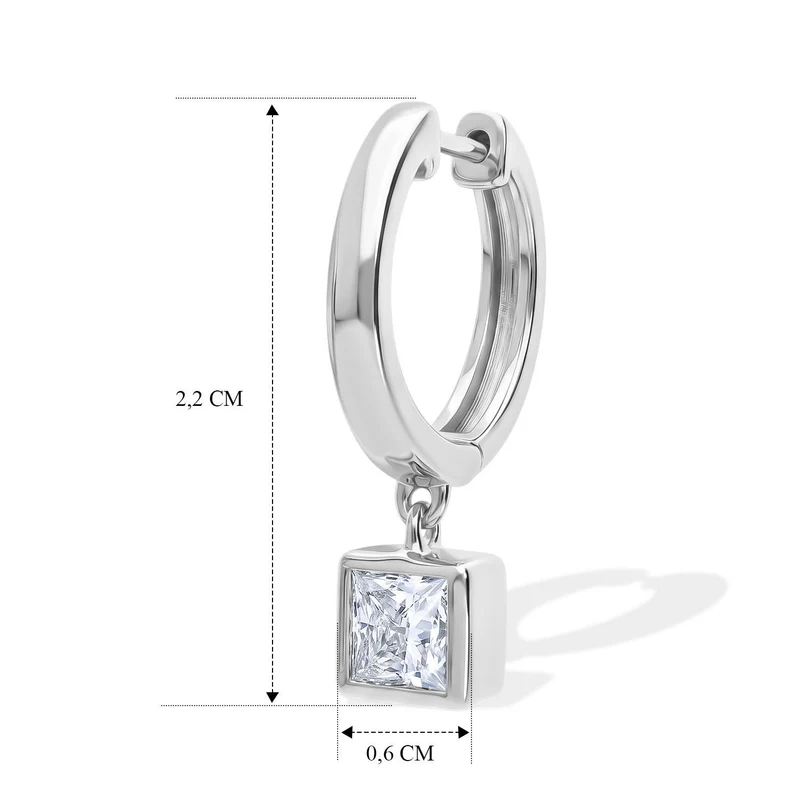 LUXURIANT 1,06 ct. SGL zertifizierte VS-EF Labor Diamant Ohrringe, 925 Silber rhodiniert