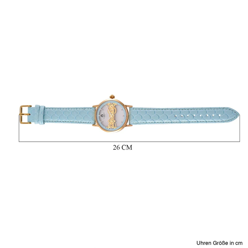 William Hunt Automatik-Uhr, Edelstahlgehäuse, Hohles Zifferblatt mit weißen Kristallen, rosa Lederarmband, 5ATM wasserdicht