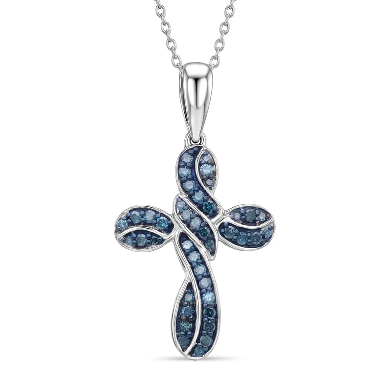 D'Joy Weißer Diamant Schmuckset ca. 50 cm 925 Silber Rhodiniert ca. 0.25 ct