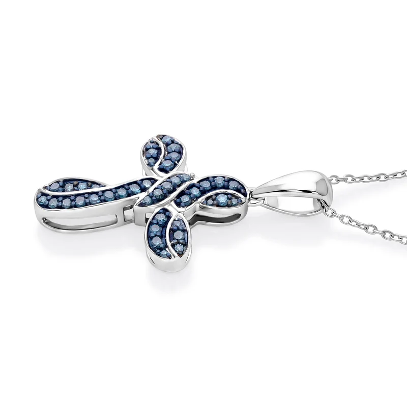 D'Joy Weißer Diamant Schmuckset ca. 50 cm 925 Silber Rhodiniert ca. 0.25 ct