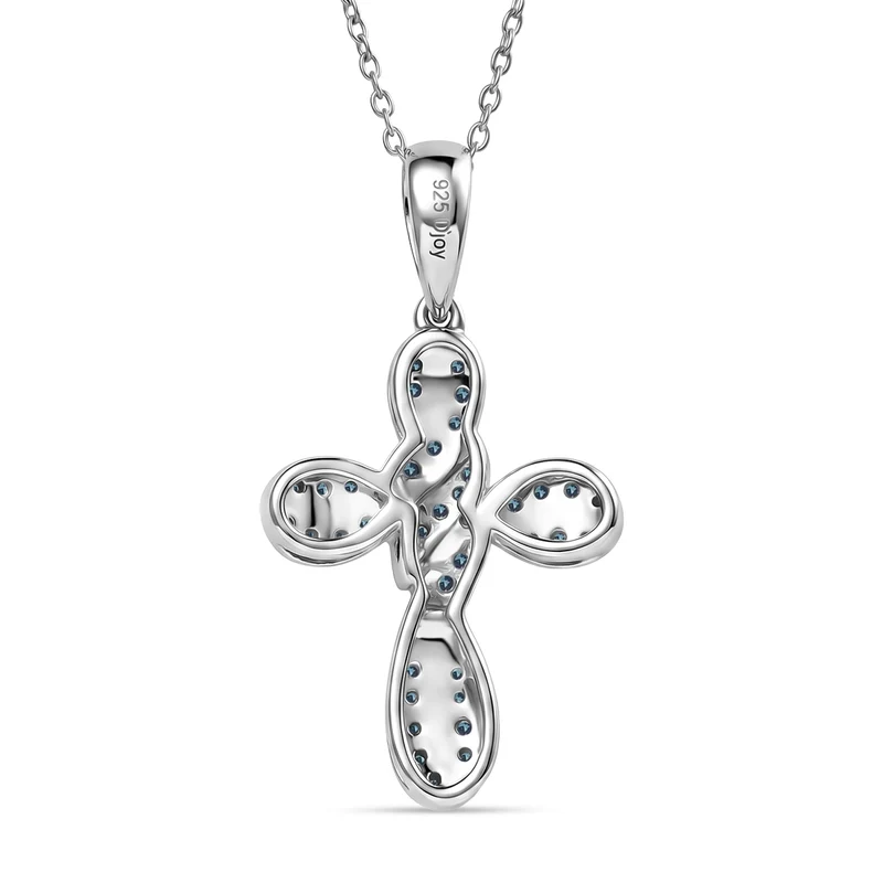 D'Joy Weißer Diamant Schmuckset ca. 50 cm 925 Silber Rhodiniert ca. 0.25 ct