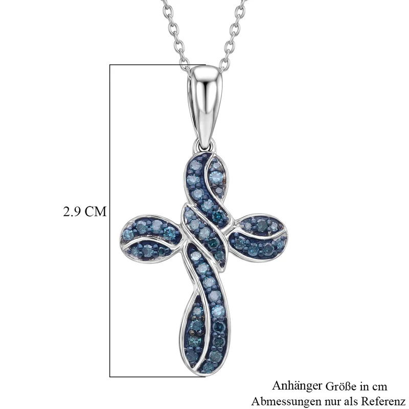 D'Joy Weißer Diamant Schmuckset ca. 50 cm 925 Silber Rhodiniert ca. 0.25 ct