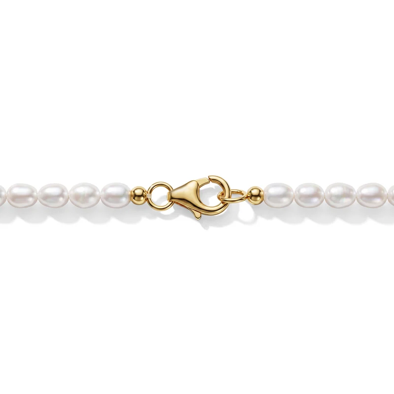 D'Joy Rubin Feuer Triplett Quarz, Zirkon und Perle Anhänger mit 50cm Kette, 925 Silber 750 Gelbgold Vermeil