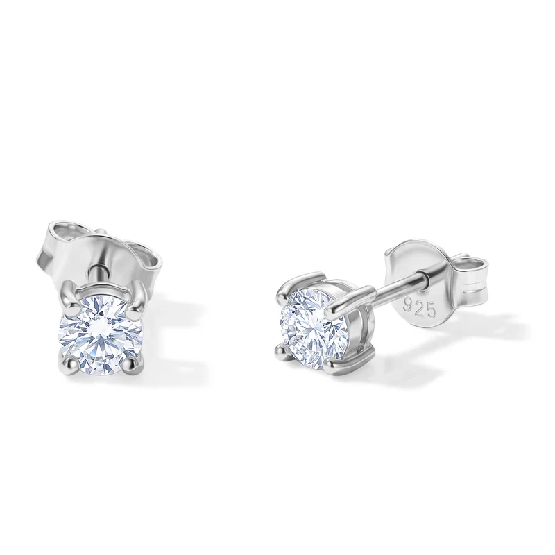 D'Joy Moissanit Schmuckset 925 Silber Rhodiniert ca. 10.94 ct