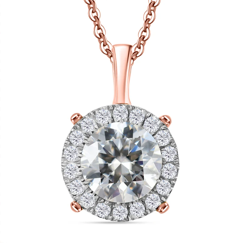 Moissanit Schmuckset 925 Silber rhodiniert