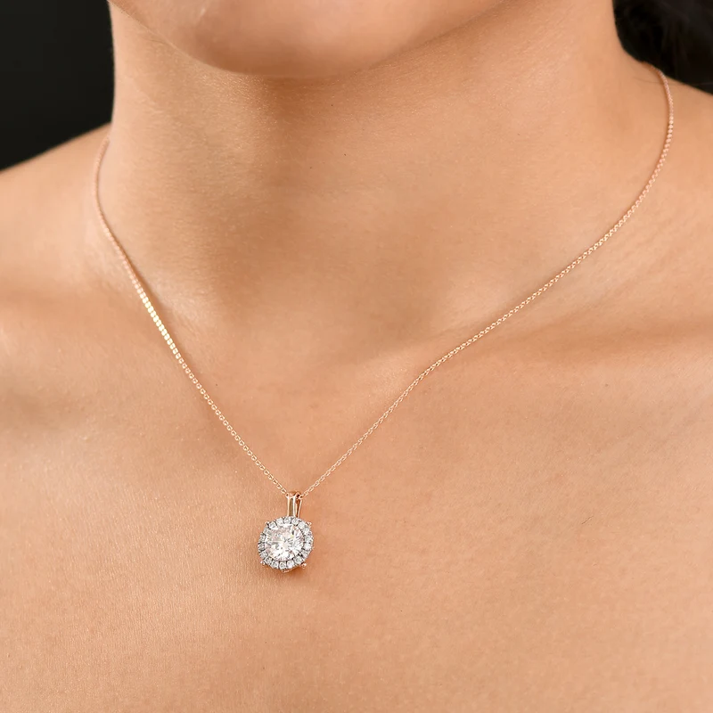 Moissanit Schmuckset 925 Silber rhodiniert