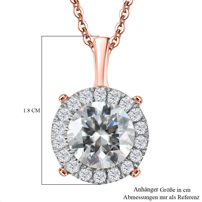 Moissanit Schmuckset 925 Silber rhodiniert