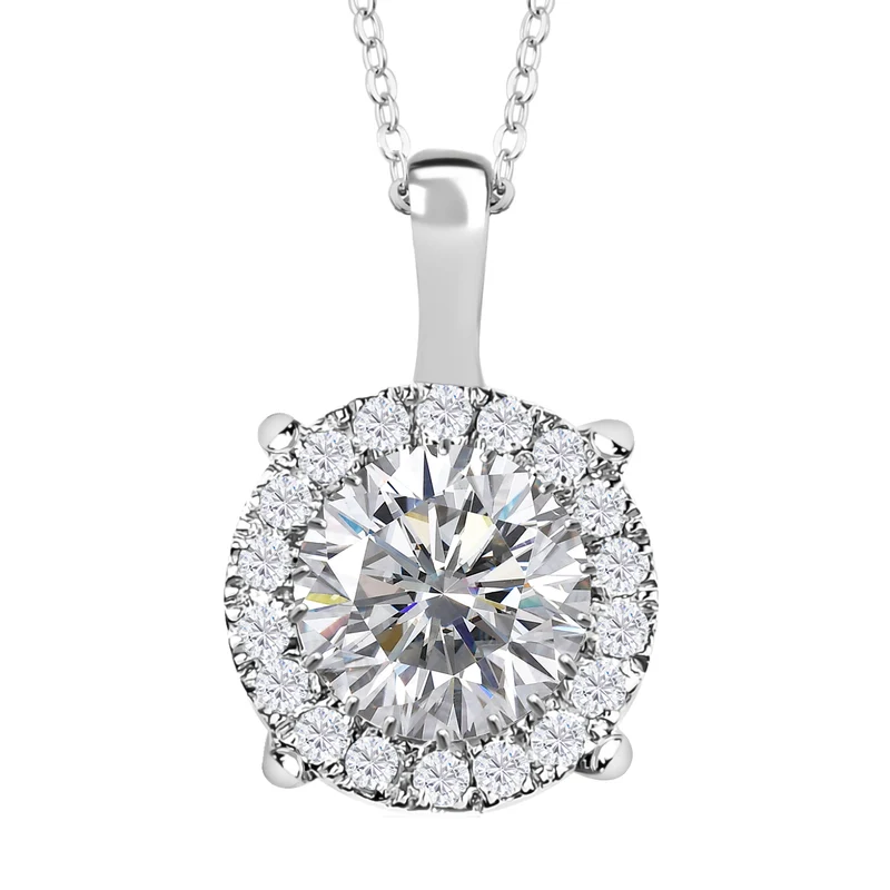 Moissanit Schmuckset 925 Silber rhodiniert