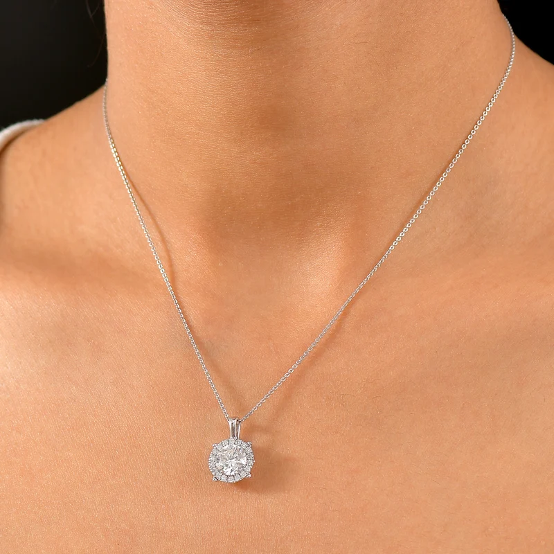 Moissanit Schmuckset 925 Silber rhodiniert