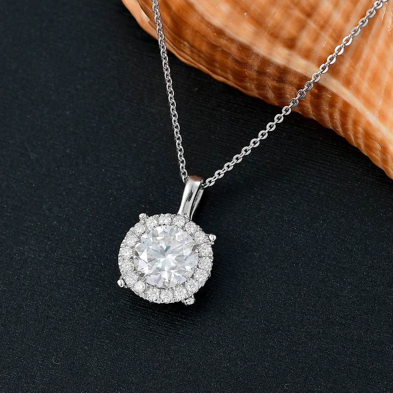 Moissanit Schmuckset 925 Silber rhodiniert