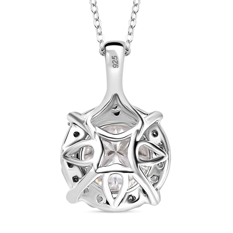Moissanit Schmuckset 925 Silber rhodiniert