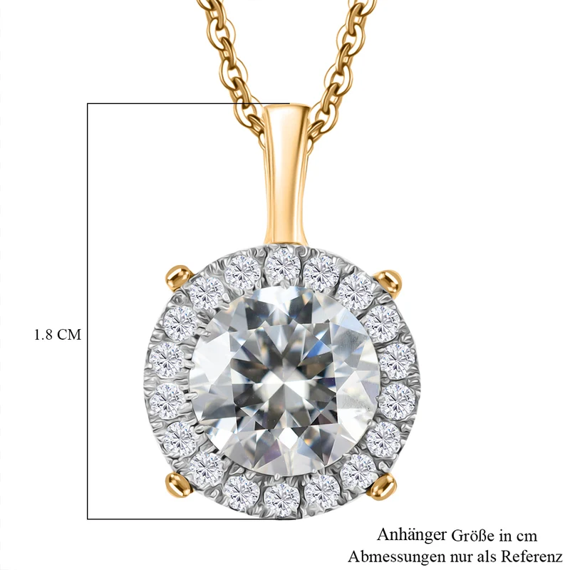 Moissanit Schmuckset 925 Silber rhodiniert