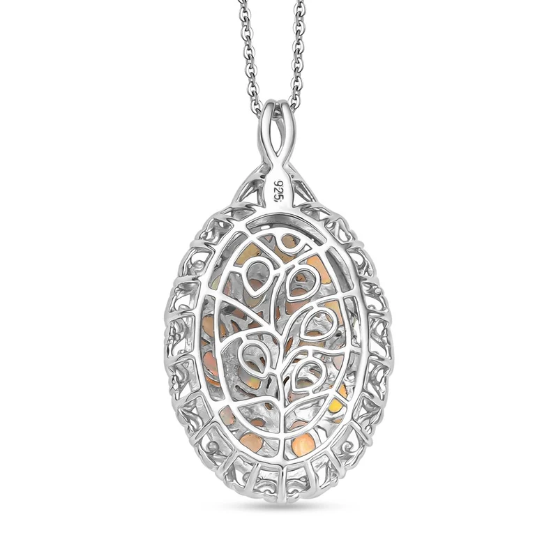 AA Natürlicher, äthiopischer Welo Opal Schmuckset 925 Silber rhodiniert ca. 2,07 ct.