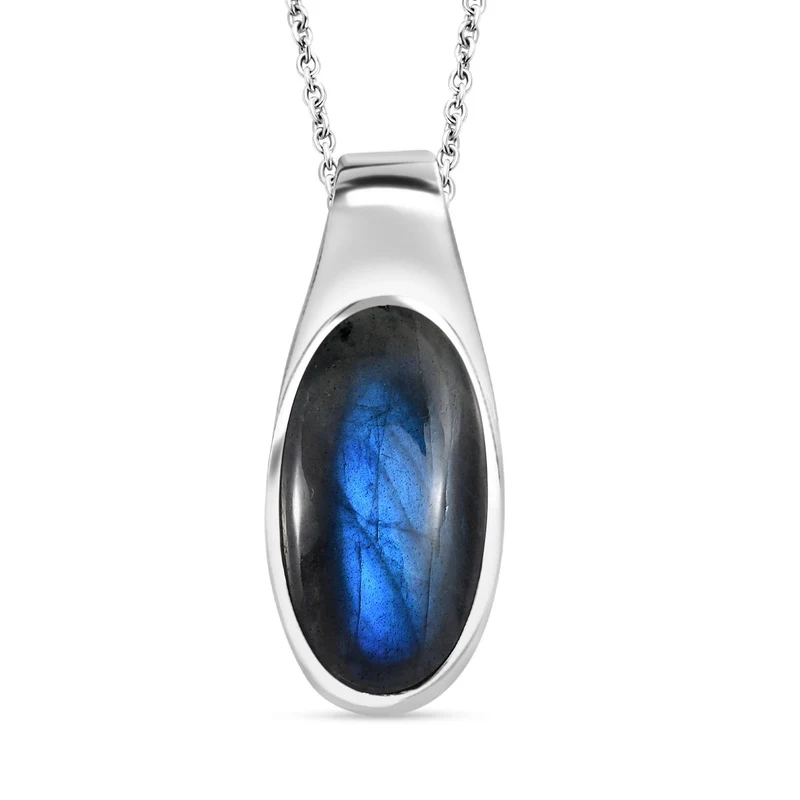 AAA Grüner Aventurin Anhänger mit Kette, Edelstahl ca. 10.50 ct
