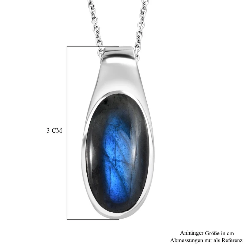 AAA Grüner Aventurin Anhänger mit Kette, Edelstahl ca. 10.50 ct