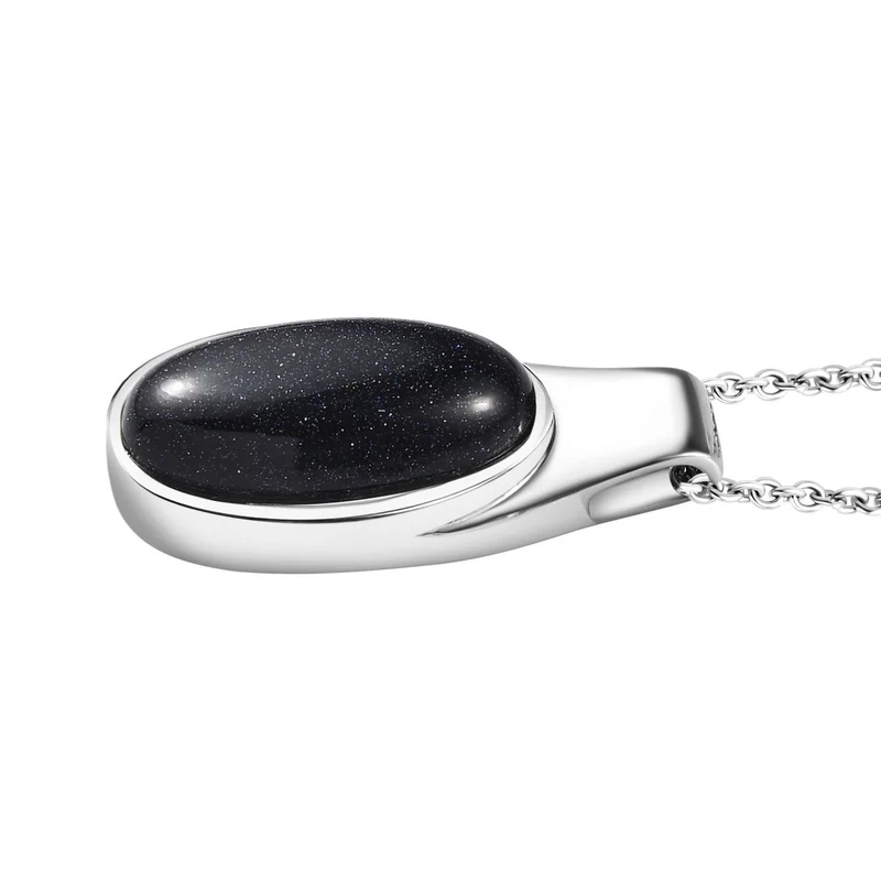 AAA Grüner Aventurin Anhänger mit Kette, Edelstahl ca. 10.50 ct