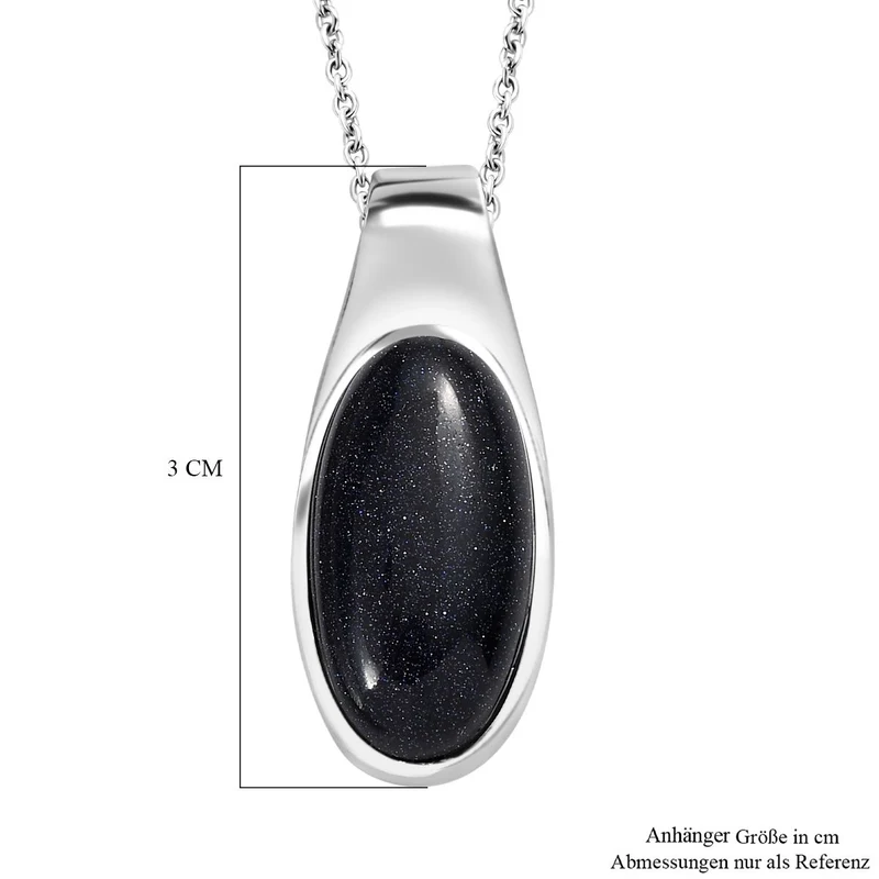 AAA Grüner Aventurin Anhänger mit Kette, Edelstahl ca. 10.50 ct