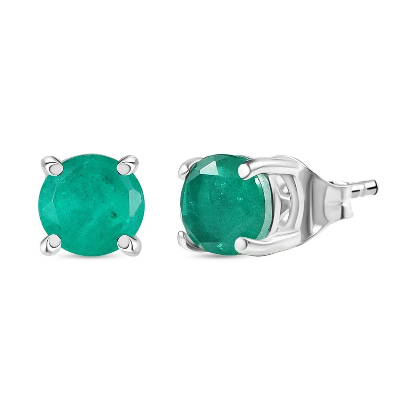 D'Joy Smaragd-Quarz Triplette Ohrringe 925 Silber platiniert ca. 2.07 ct