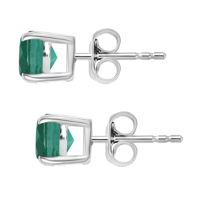 D'Joy Smaragd-Quarz Triplette Ohrringe 925 Silber platiniert ca. 2.07 ct