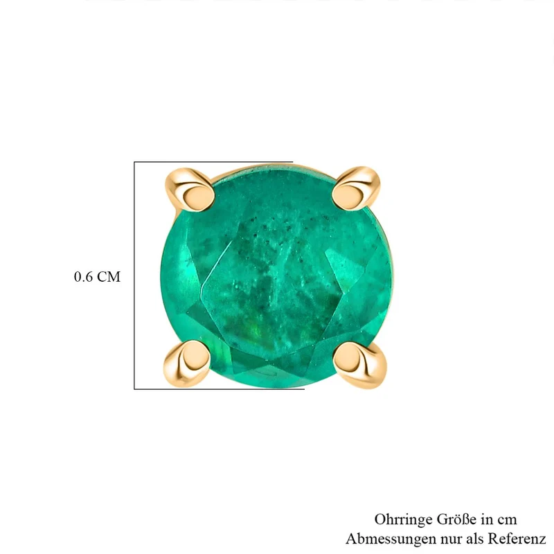 D'Joy Smaragd-Quarz Triplette Ohrringe 925 Silber platiniert ca. 2.07 ct