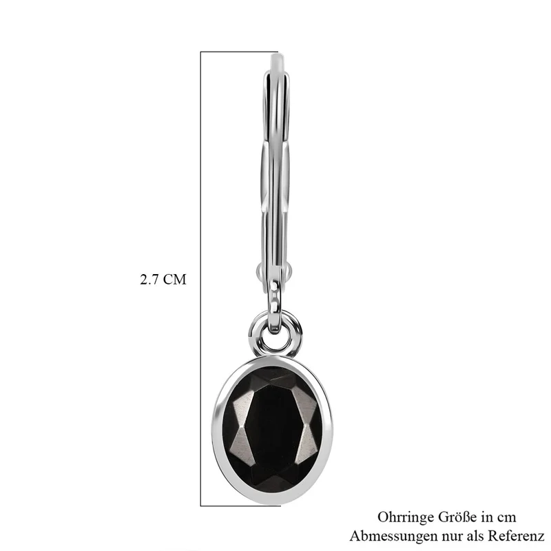 Elite Shungit Ohrringe 950 Kupfer ca. 2.07 ct