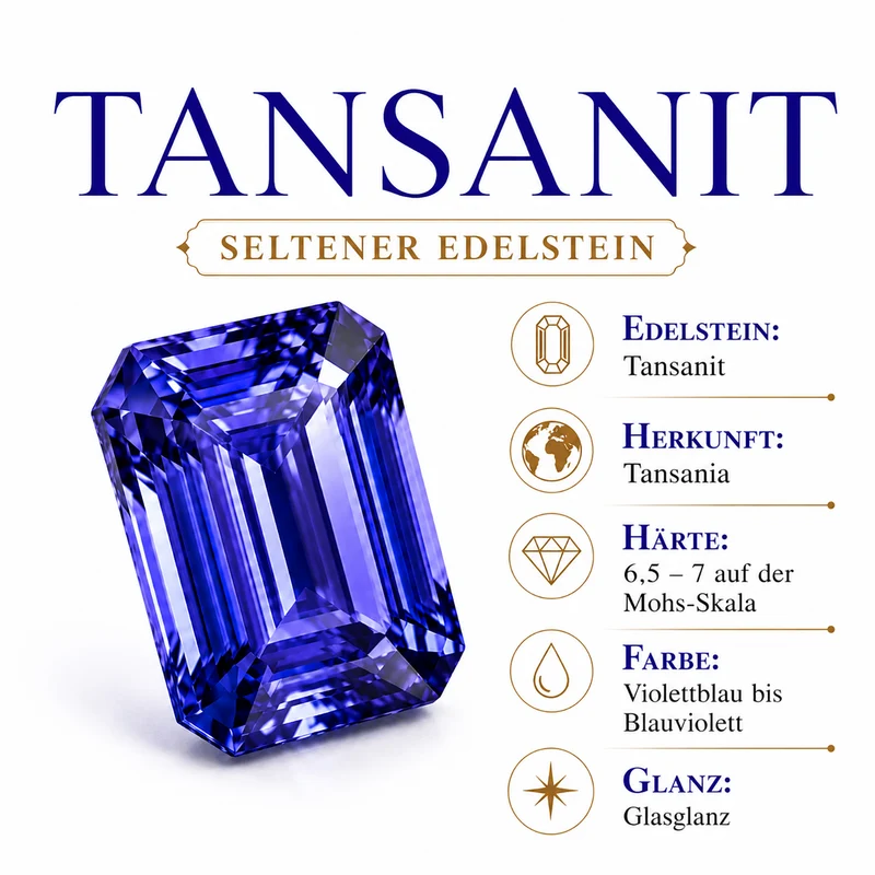 D'Joy Tansanit Ohrringe, 925 Silber rhodiniert und 750 Gelbgold Vermeil - 3,95 ct.