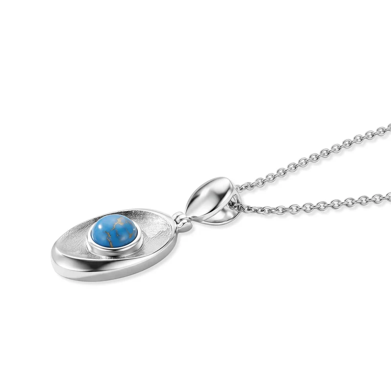 EVER TRUE Blaues Türkis Anhänger mit Kette, ca. 50 cm ca. 1.34 ct