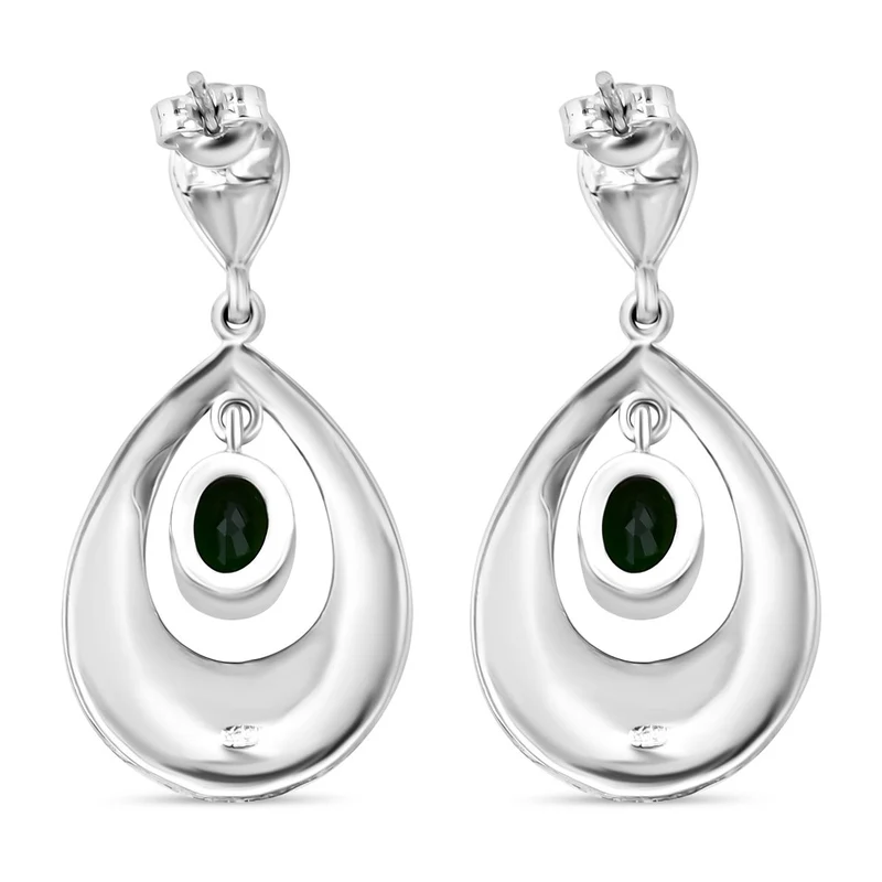 Royal Bali - Afrikanischer Rubin (Fissure gefüllt) Ohrringe, 925 Silber ca. 3.83 ct