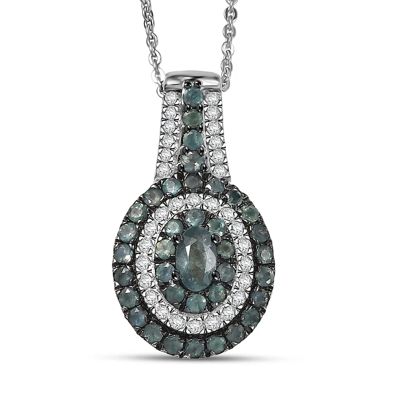 D'Joy Alexandrit Schmuckset ca. 50 cm 925 Silber rhodiniert ca. 1.22 ct