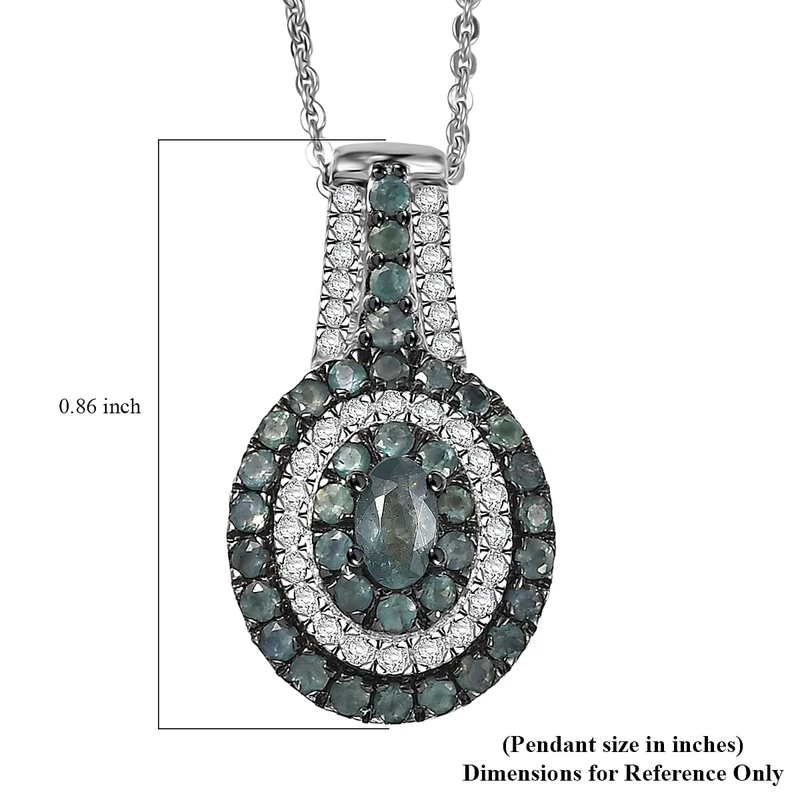 D'Joy Alexandrit Schmuckset ca. 50 cm 925 Silber rhodiniert ca. 1.22 ct