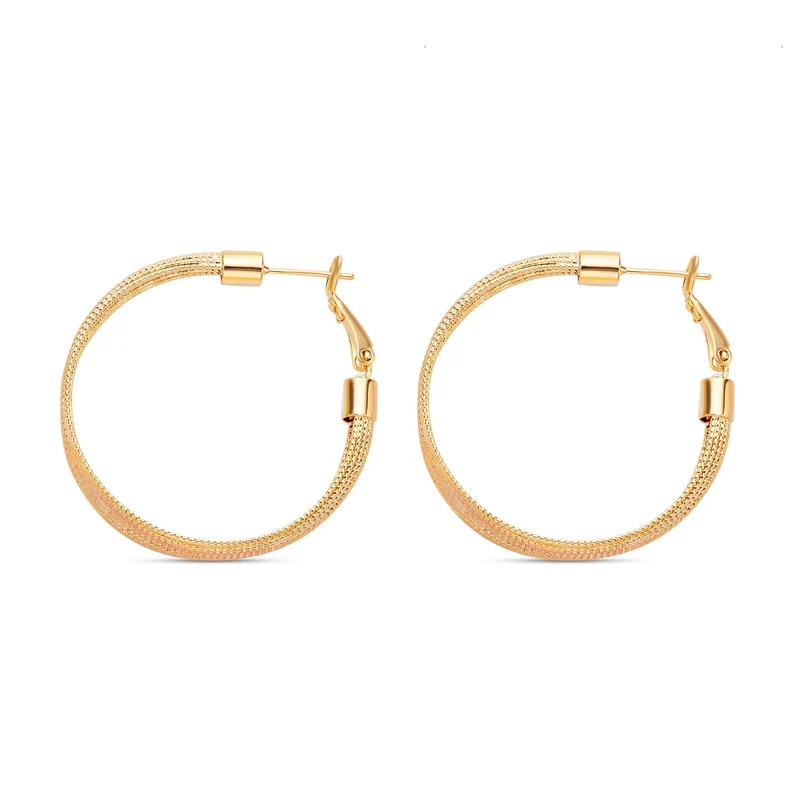 Designer inspirierte Creolen, goldfarben