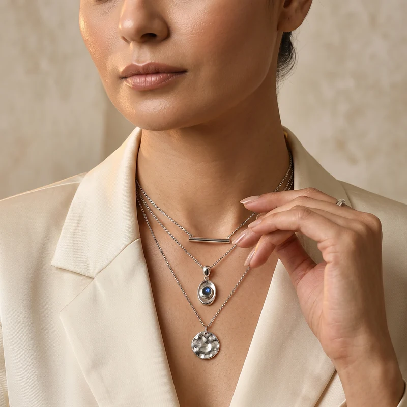 EVER TRUE AAA Labradorit Anhänger mit Kette, ca. 50 cm ca. 1.51 ct