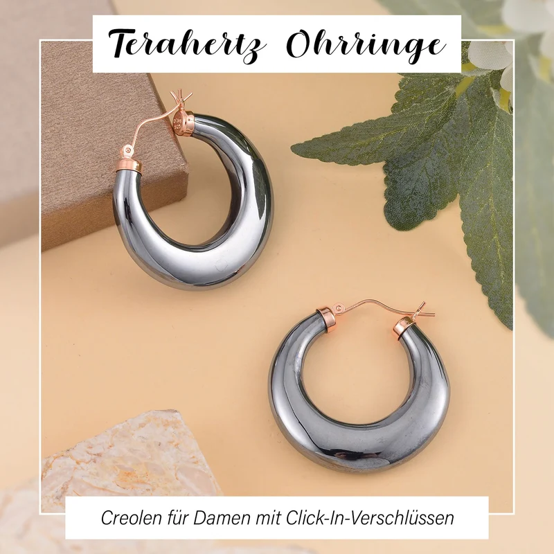 Terahertz Ohrringe 925 Silber rhodiniert