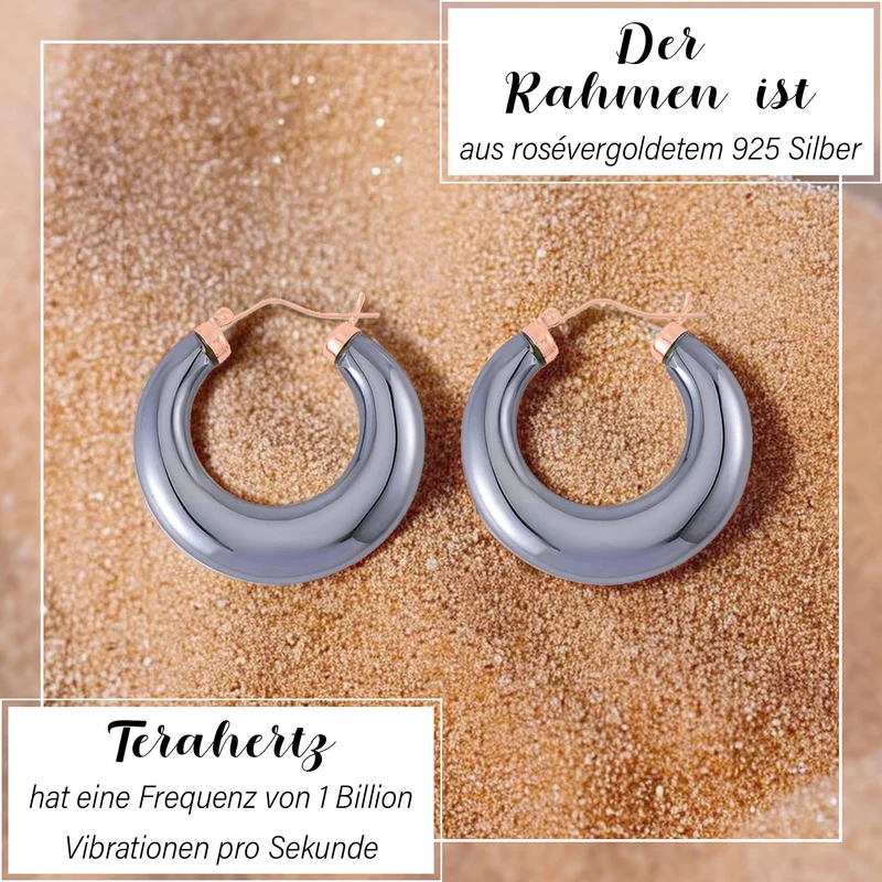 Terahertz Ohrringe 925 Silber rhodiniert