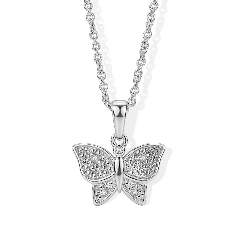 EVER TRUE Weißer Diamant Anhänger mit Kette, ca. 50 cm ca.