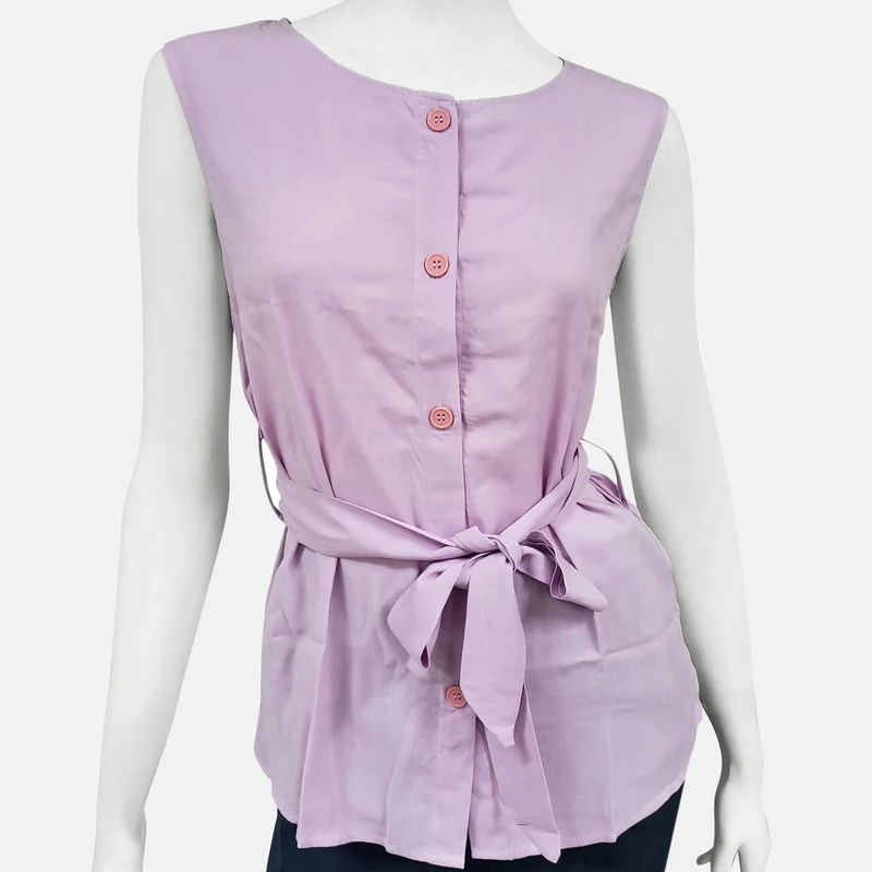 Frauen kurzes Ärmel Top, Pastell Rosa, Größe 40