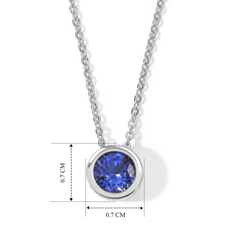 D'Joy Sehr Seltener Tansanit Schmuckset ca. 50 cm 925 Silber 750 Gelbgold vermeil ca. 0.51 ct