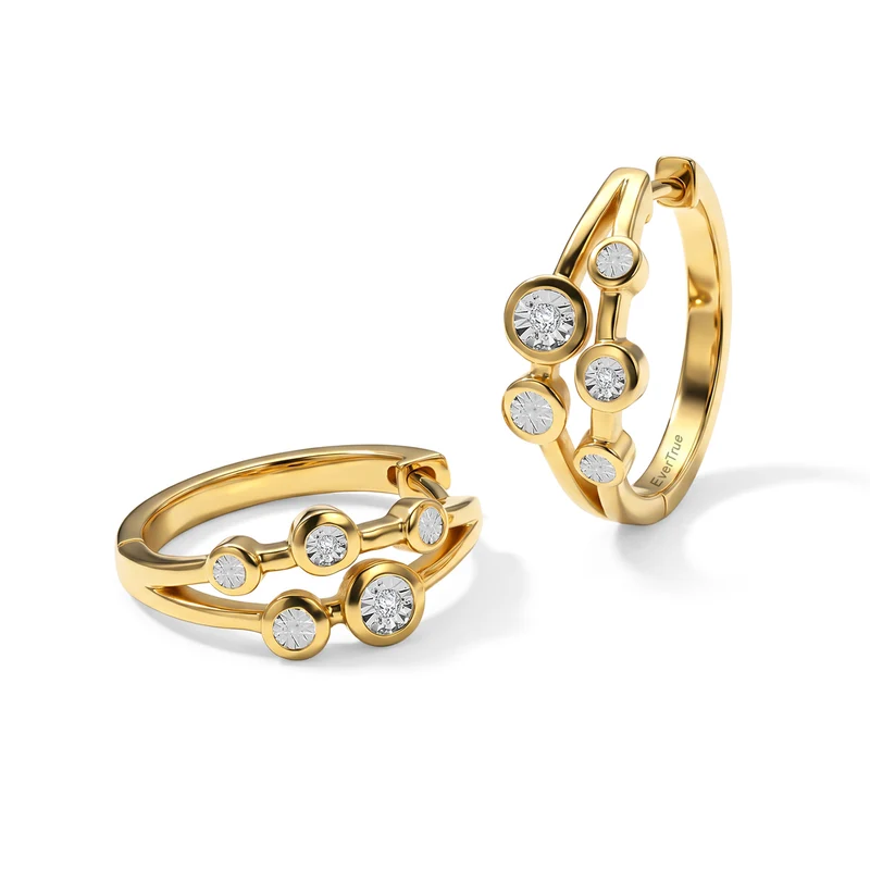 EVER TRUE Weißer Diamant Ohrringe Nickelfreies Messing