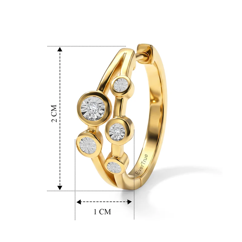 EVER TRUE Weißer Diamant Ohrringe Nickelfreies Messing