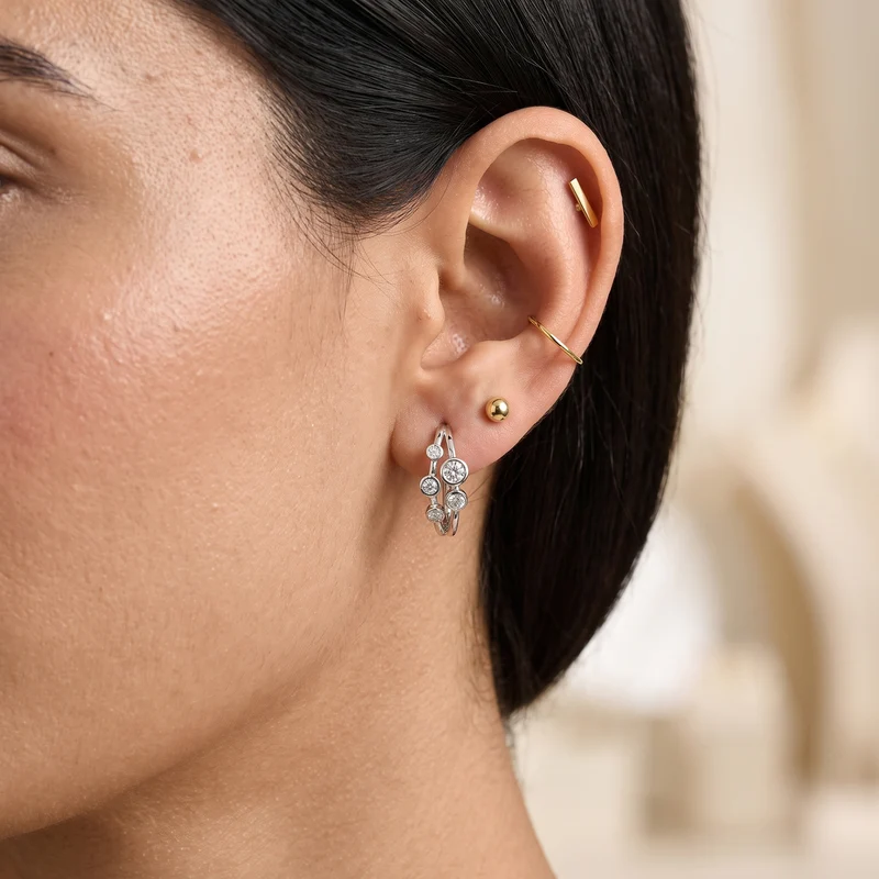 EVER TRUE Weißer Diamant Ohrringe Nickelfreies Messing