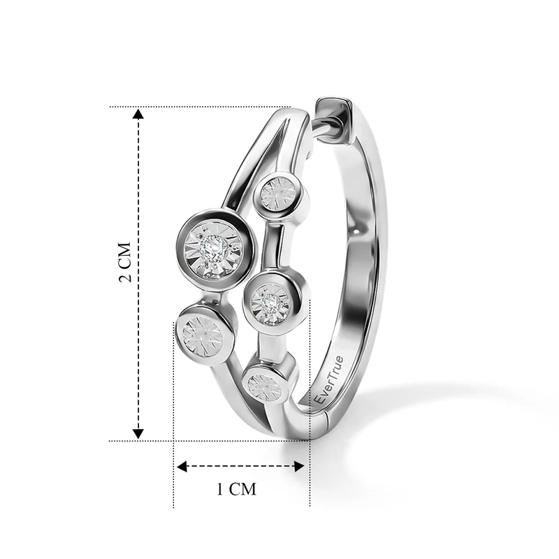 EVER TRUE Weißer Diamant Ohrringe Nickelfreies Messing