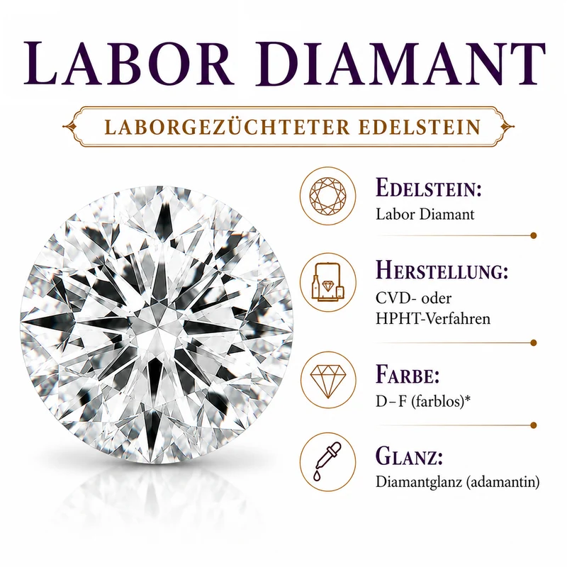 LUXURIANT (8-13 Werktage Lieferzeit) 0,74 ct. SI Labor Diamant Ohrringe, 925 Silber rhodiniert