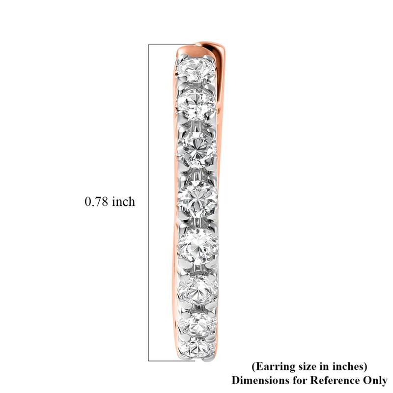 LUXURIANT (8-13 Werktage Lieferzeit) 1 ct. SI-GH Labor Diamant Ohrringe, 925 Silber 750 Gelbgold Vermeil