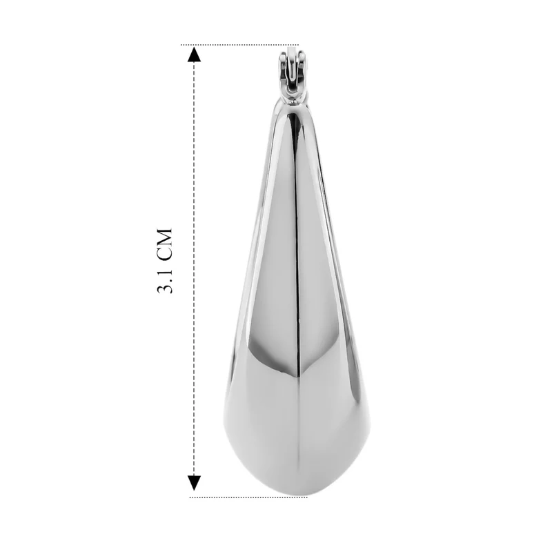 Tropfendesign Ohrringe, 316L Edelstahl Reiner Edelstahl, Silberfarben