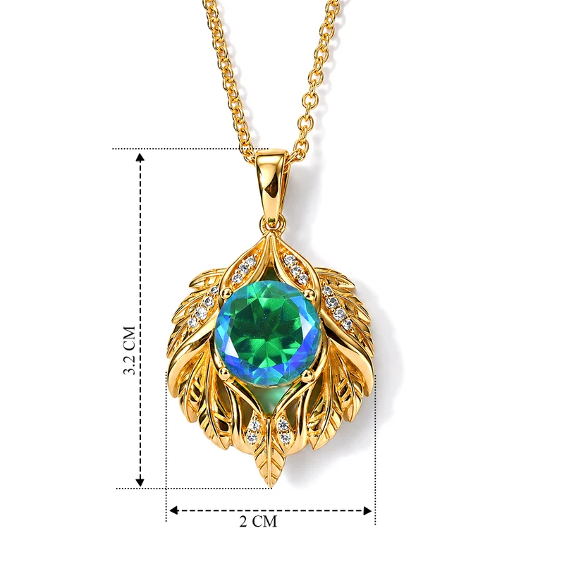 EVER TRUE Pfau Quarz Triplette, Weißer Zirkon Schmuckset ca. 50 cm ca. 3,78 ct.